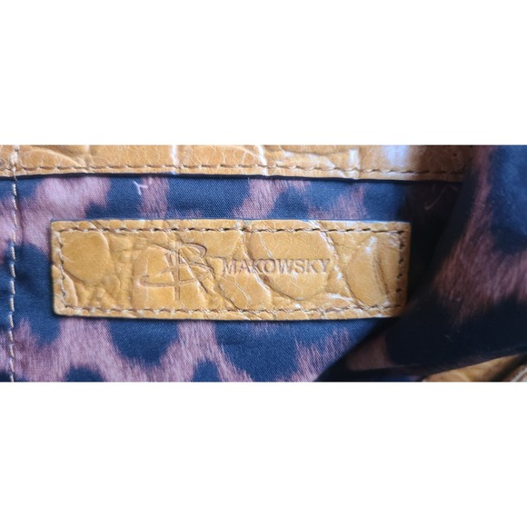 B. Makowsky Pebbled Leather Yellow Hobo Bag - Picture 7 of 8